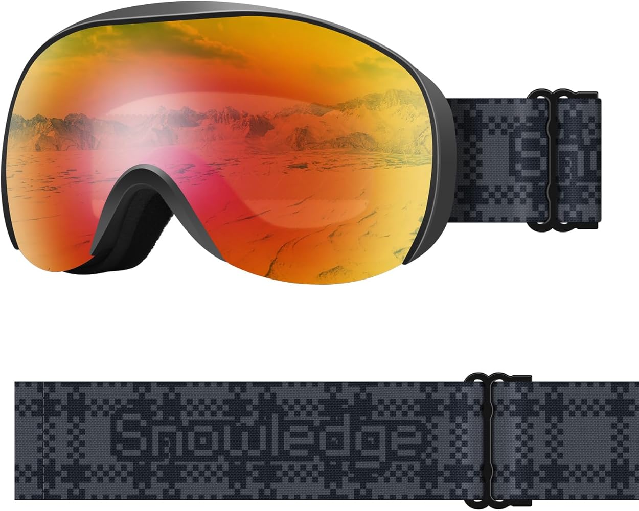 Snowledge Kids Ski Goggles Snow Goggles for Children, Youth, Teens, Small Head Mens Womens Anti-Fog/UV400 Protection