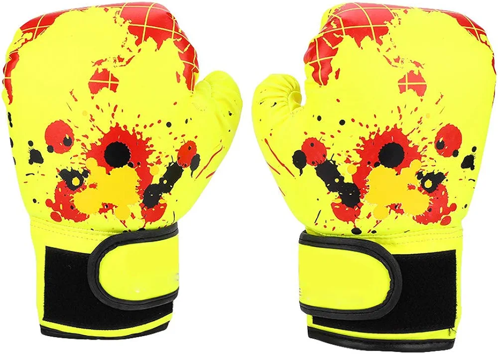 Children Boxing Gloves PU Children Sparring and Training Boxing Gloves for Age 2-11 Years (Yellow )