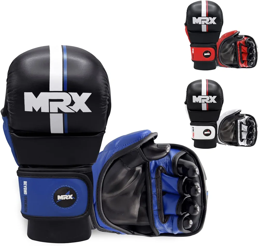 MMA Sparring Pro Gloves, with Open Ventilated Palm, Martial Arts Mitts Suitable for Men Women, Kara Cage Fighting, Combat Sports Training, Muay Thai, Punching Bag and Kickboxing
