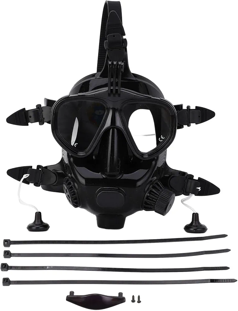 Full Face Diving Goggle,Anti Fog Snorkel Mask with Panoramic View Leak Proof Scuba Comfortable Snorkeling Gear Clear Vision Easy Breathing for Pool Ocean Underwater Exploration