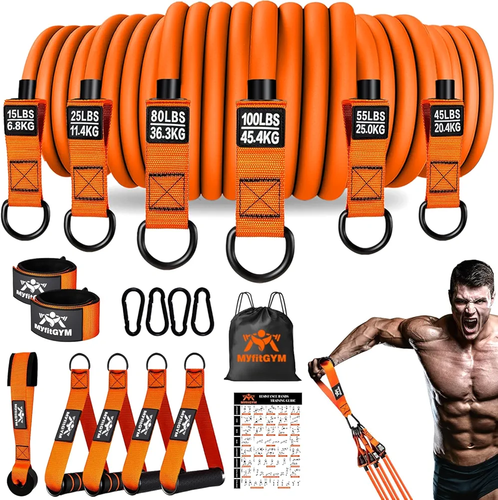 Resistance Bands for Working Out, 250/320lbs Heavy Duty Resistance Bands with Handles, Fitness Bands, Workout Bands Men, Weight Bands Set for Muscle Training, Strength, Slim, Yoga, Home Gym Equipment