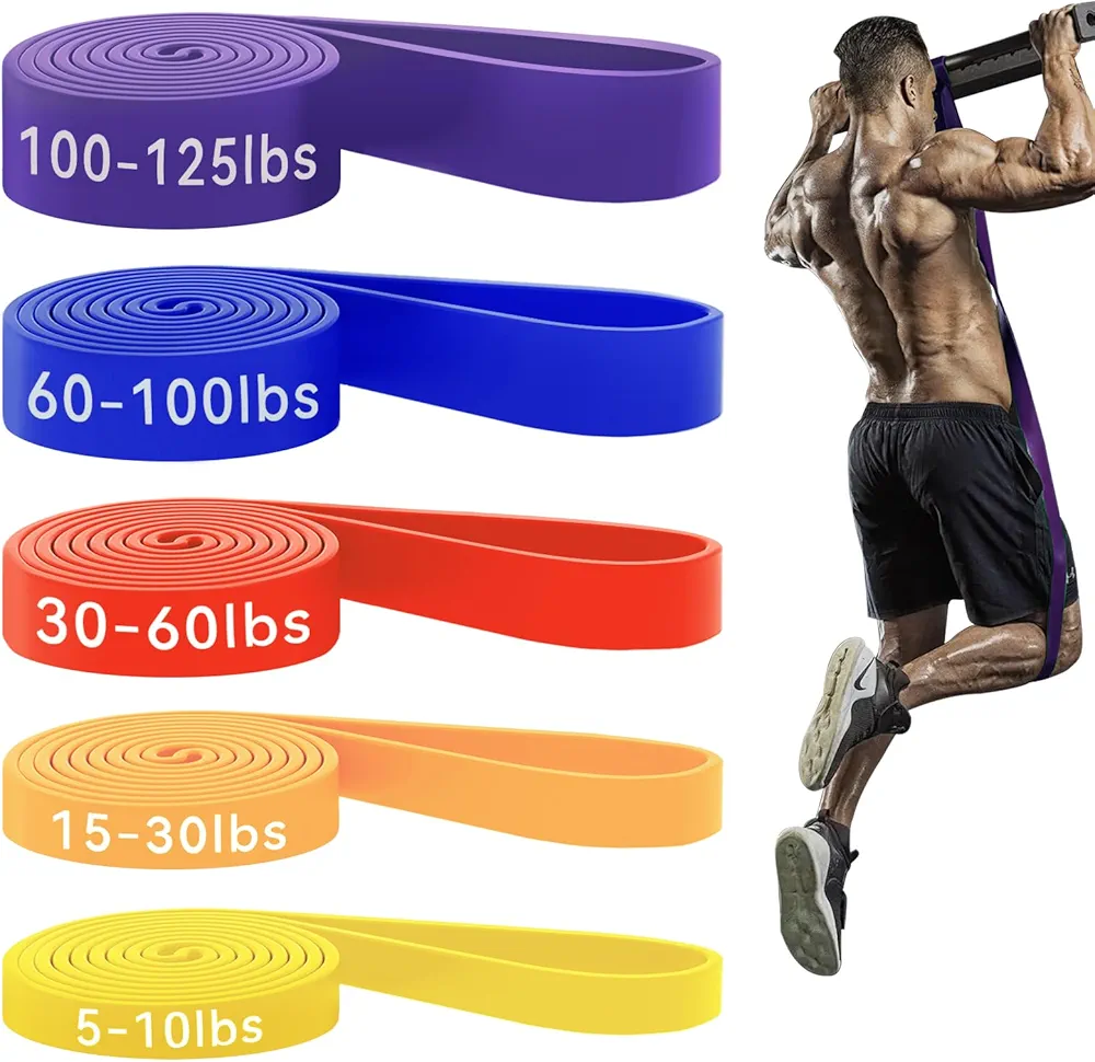 HAPBEAR Pull Up Assistance Bands - Resistance Band - Pull Up Bands - Exercise Bands Resistance Bands Set of 5 - Workout Bands for Working Out, Stretching, Physical Therapy, Muscle Training