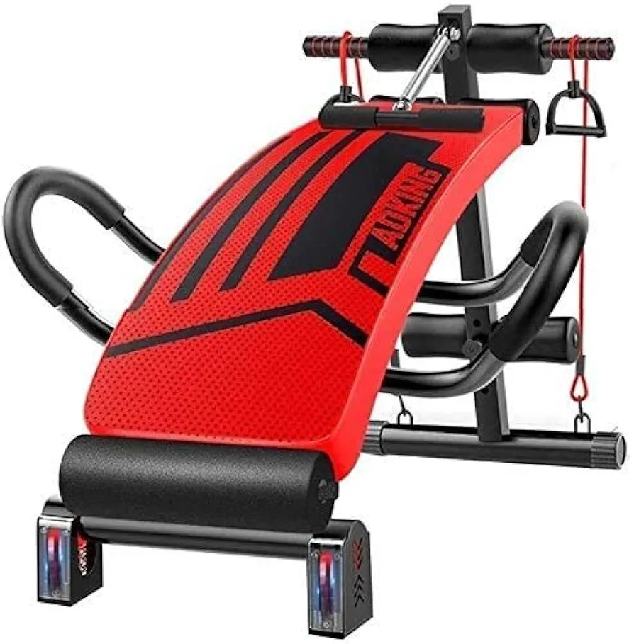 Weight Bench Adjustable, Foldable Press Exercise Gym Bench Sit Up Incline Abs Benchs, Decline Bench for Weightlifting and Strength Training,Red