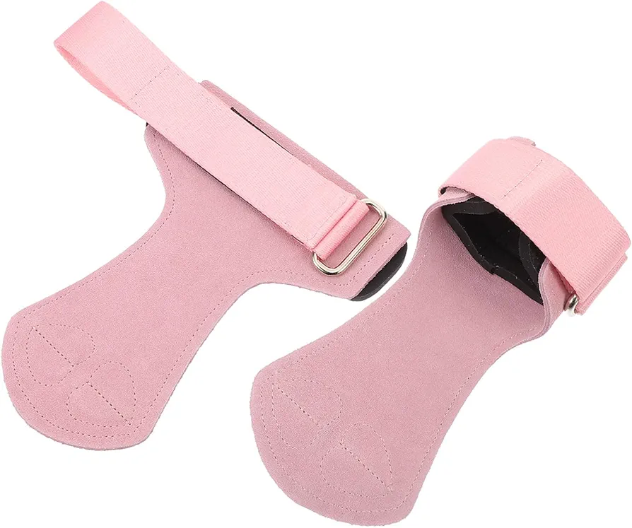 FOMIYES 1 Pair Palm Support Sports Grip Band Weightlifting Supply Wear-resistant Gym Strap Practicing Weightlifting Brace Sports Hand Cover Fitness Supplies Wrist Cowhide Pink