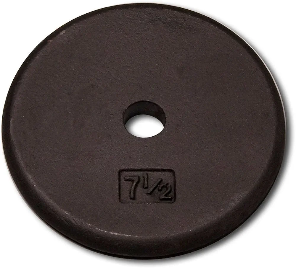 Body-Solid Standard Black Iron Weight Plate - Perfect for Strength Training, Home Gym, and Barbell Workouts - Fits 1" Bars