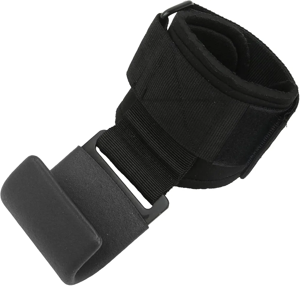 Weightlifting Hand Grips, SBR Padded Versatile Steel Hooks, Heavy Duty Lifting Wrist Straps for Workouts (Black)