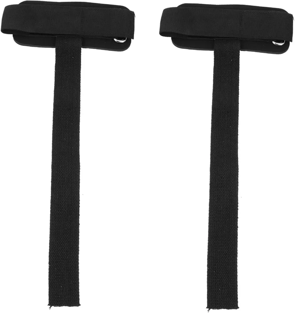 2pcs Booster Stripe Wrist Guard Pull Gym Equipment Weights Fleece Ratchet Strap Weight Lifting Belt Straps Gym Wrist Straps for Weightlifting Hooks Gym Gloves Tricep Nylon Black