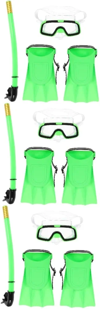 Milisten Children's Diving Suit Face Masks Dry Snorkel Diving Glasses with Straws Portable Snorkeling Gear Short