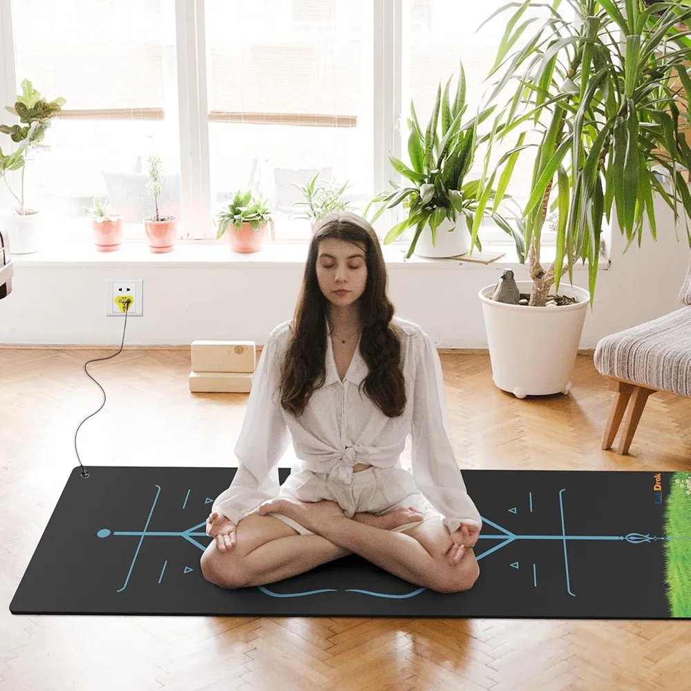 Grounding Yoga Mat, 72x24inch, Earthing Sleep Pad for Physical Therapy, Exercise & Workout Non Slip Mat, Reduce Anxiety and Improve Sleep