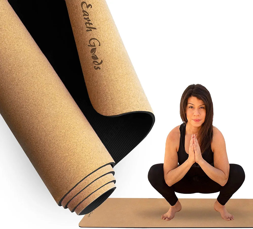 Premium Eco Cork Yoga Mats - All Natural Yoga Mat Non Slip Eco Rubber & Native Cork Mat with Moisture-Resistant and Fit for Versatile Workout, 5mm x 72 inches x 24 inches