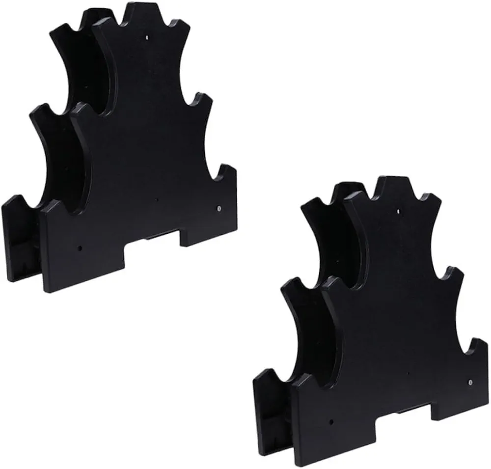 SUPVOX 2pcs Electroplating Dumbbell Rack Home Bar Weights Rack Clamps Adjustable Dumbbells Organizers Interchangeable Cart Kettlebell Weight Lifting Cup Dice Dumb-bells Stand Black Abs