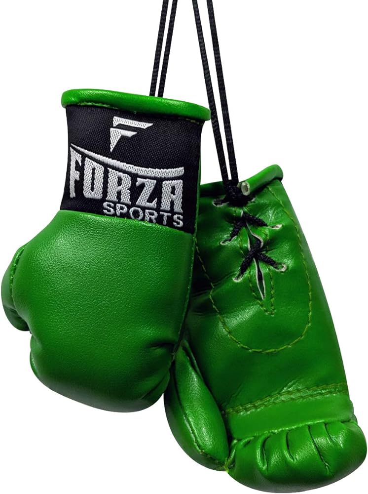 Forza Sports 3.5" Lace Up Mini Boxing Gloves, Realistic Design and Miniature Training Glove Detail Looks Great Hanging on a Car Rearview Mirror, Gym Bag, and Backpack