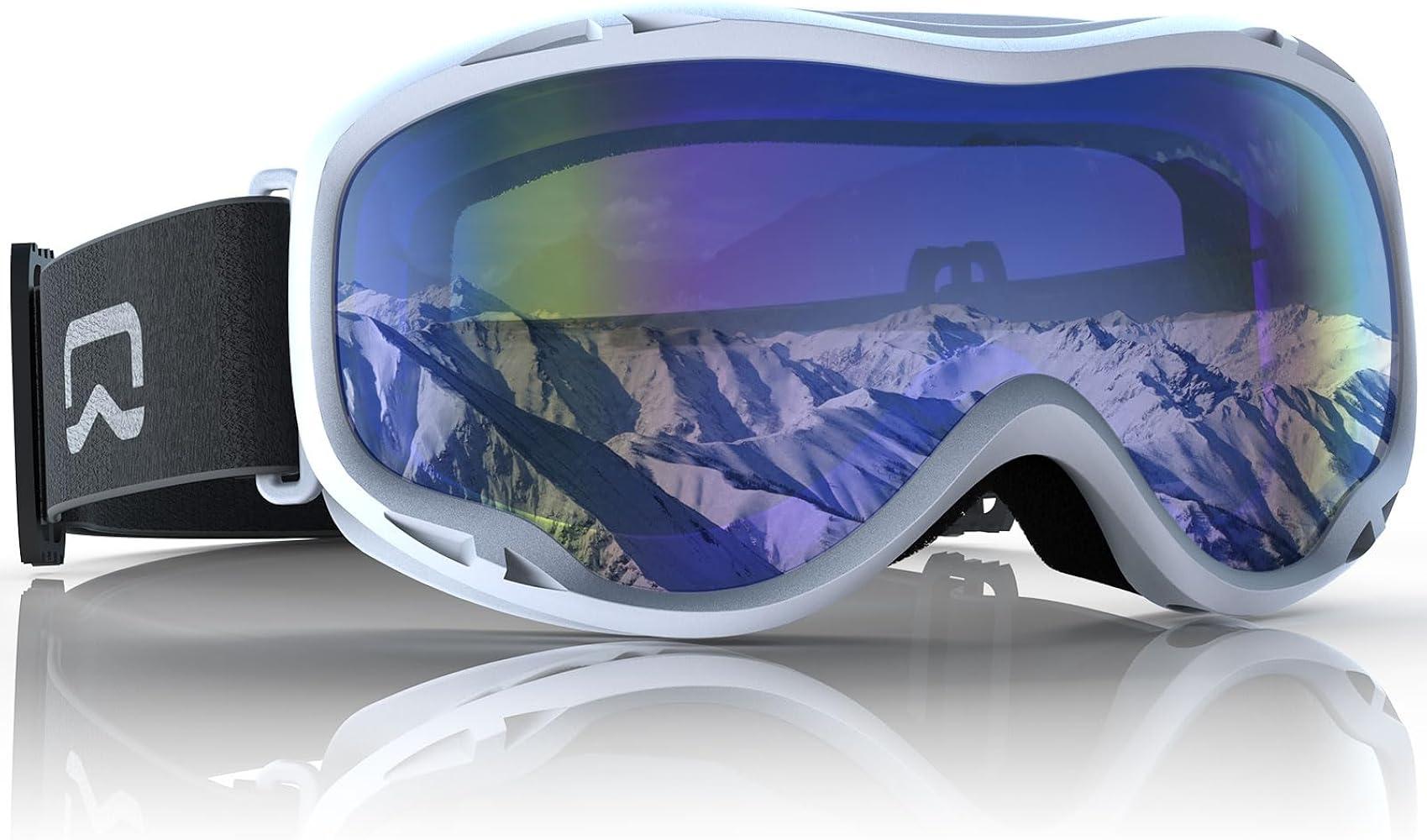 Ski Goggles with Dual-Lenses - OTG Snow/Snowboard Goggles for Men, Women & Youth