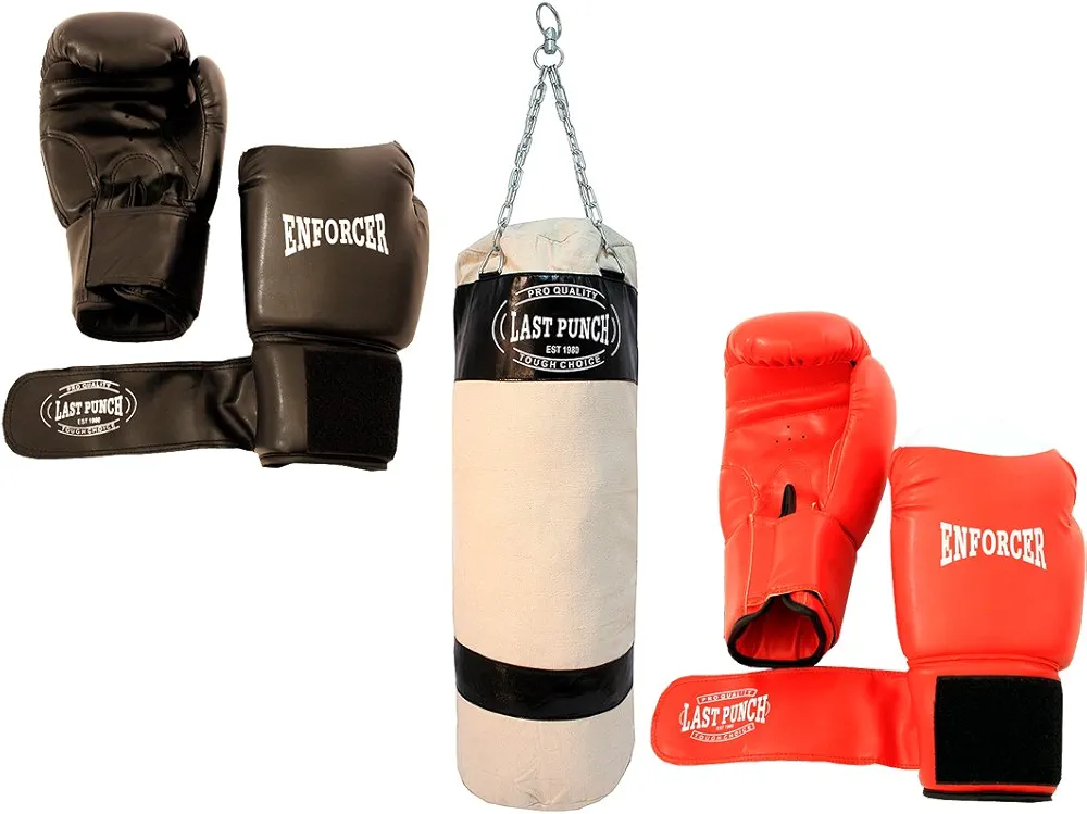 Lastworld 2 Pairs of Pro Quality Boxing Gloves & Pro Punching Bag