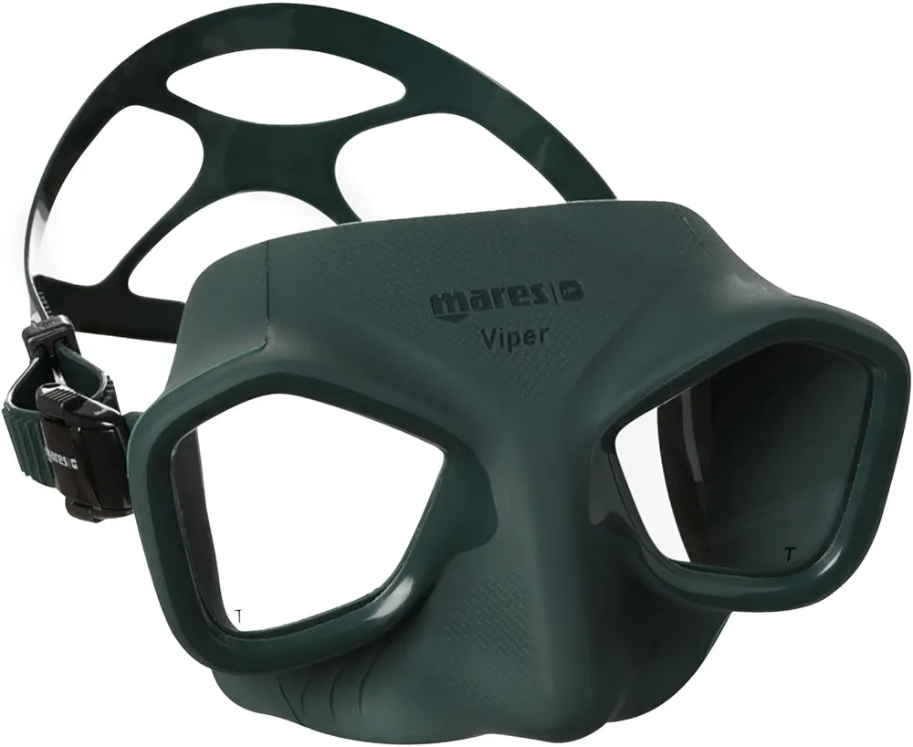 Mares Viper Mask for Freediving and Spearfishing - Low Volume Wide-Field Diving Mask with Fog-Resistant Silicone Skirt & Ergonomic Strap