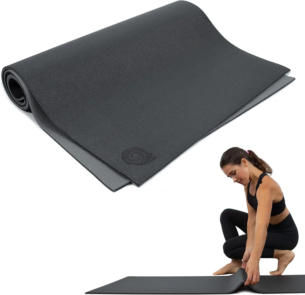 Koru Fold & Roll Yoga Mat - Patented Design, Cleaner Alternative to Traditional Yoga Mats, 6mm Thick, 7P Free, SGS Certified, 68" x 24"