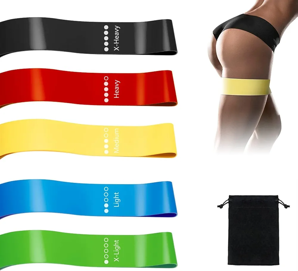 Exercise Bands Fitness Resistance Bands Loop Set of 5 Bands excesise Bands Yoga Bands for Healthy Gifts