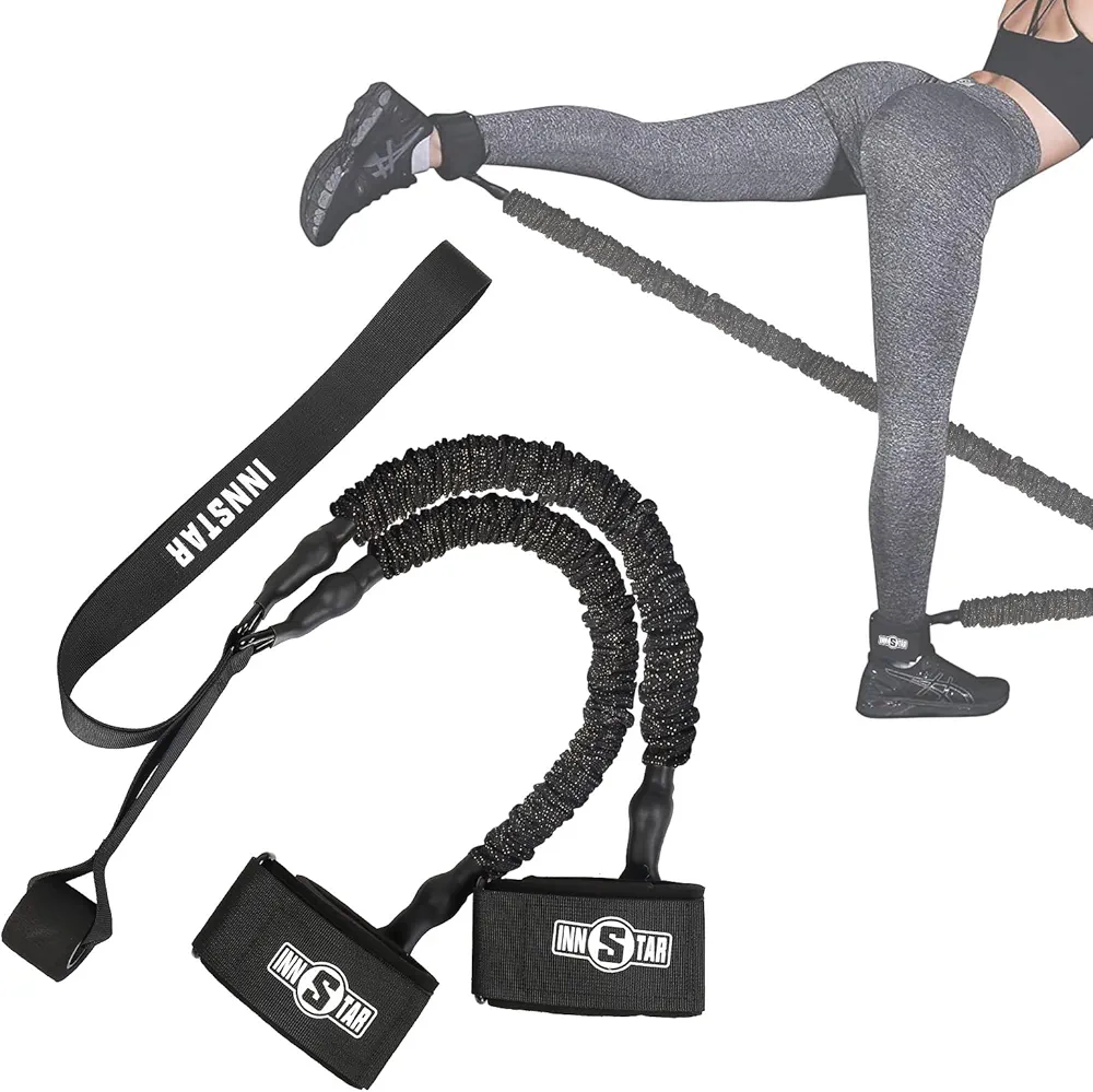 INNSTAR Ankle Resistance Bands, Ankle Bands for Working Out, Adjustable Butt Glutes Workout Equipment, Leg Resistance Bands for Women & Men Fitness Equipment