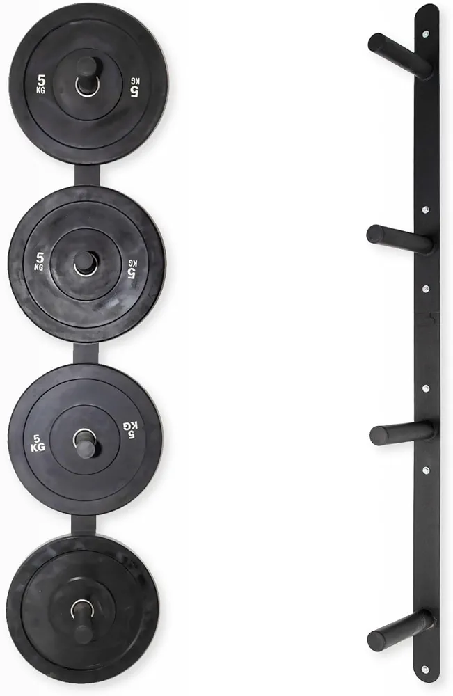 Weight Plate Storage Rack, Weight Plate Holder Wall Mounted Bumper Plate Storage for Home Gym, Fit 2" Olympic Plates