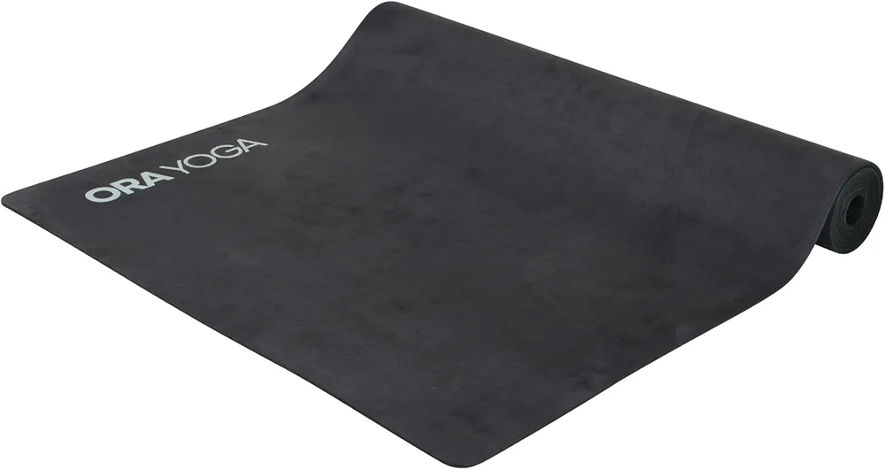 Non Toxic Premium Suede Large Workout Mat - 3mm Thick Yoga Mat with Strap - Eco Friendly Exercise Mat for Women & Men - Non Slip Mat for Pilates, Gym, Home Workout