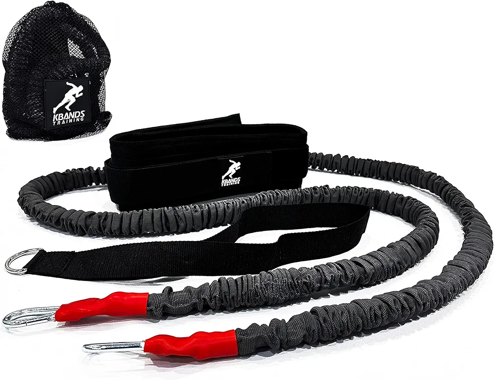 Kbands Speed Reactive Stretch Cord - Adjustable Belt, Anchor Strap, Dual Resistance Cord, Overspeed Accelerator, Vertical FX