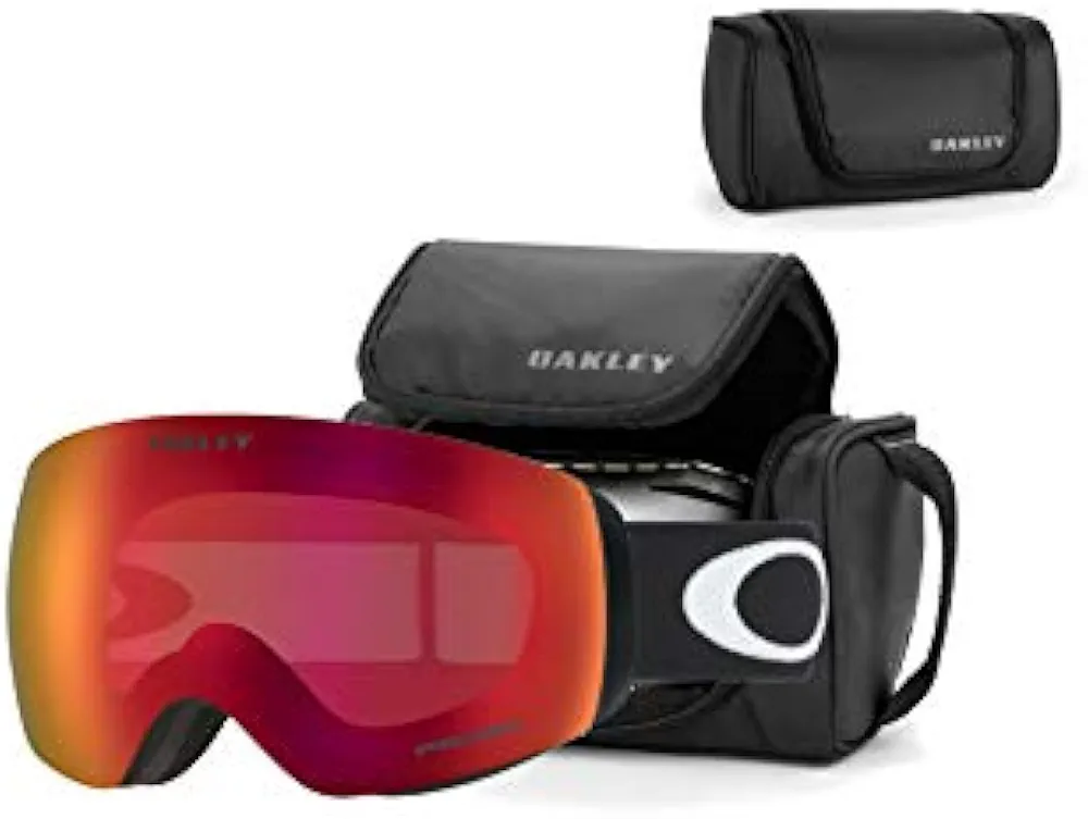 Oakley Flight Deck XM Snow Goggle (Matte Black Frame/Prizm Torch Iridium Lens) with Large Goggle Soft Case
