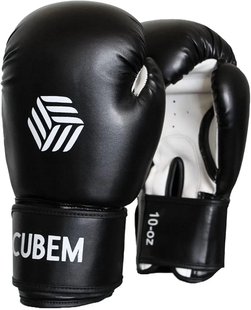 Boxing BG21 Leather Black Gloves Fight Punching Bag Gloves Muay Thai Kickboxing Fight Gloves