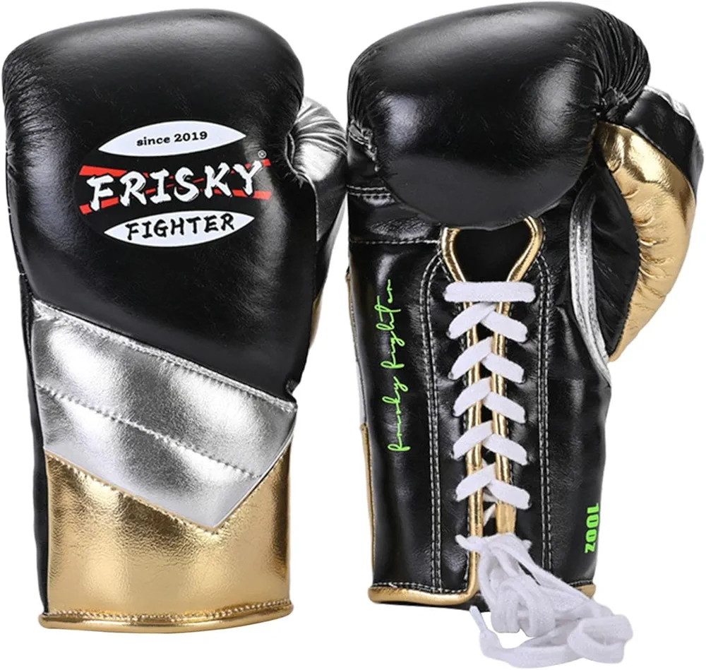 Leather Boxing Gloves Men and Women for Training Sparring Heavy Bag