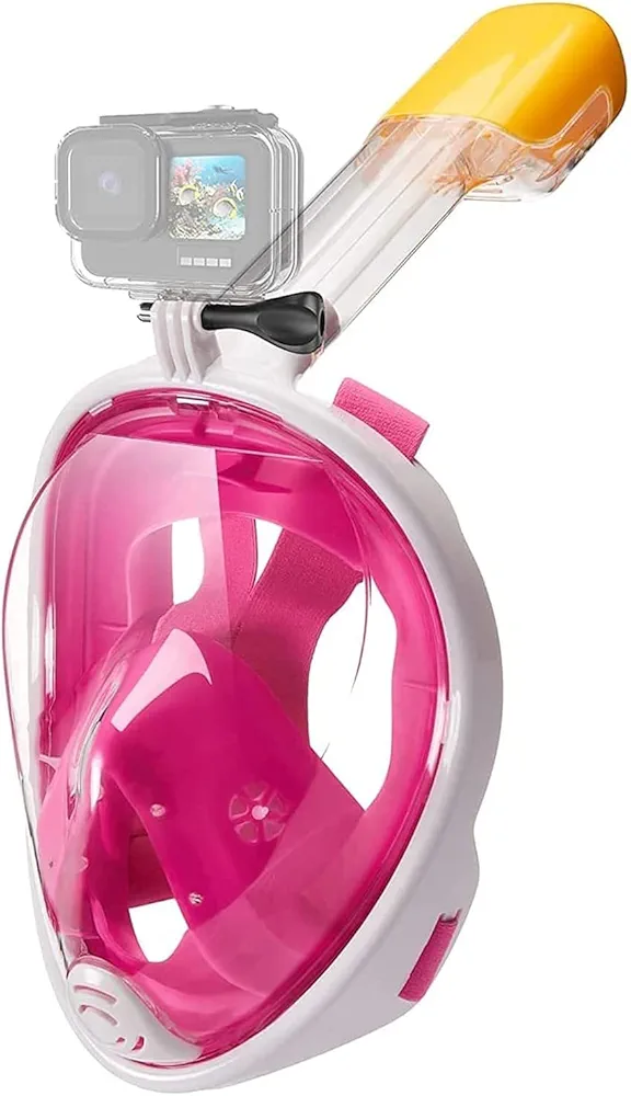 Diving Mask and Goggles Set: Dry Snorkel, Diving Suit, Swimming Glasses, and Full Face Snorkel Mask for a Comprehensive Diving Experience.BlackM
