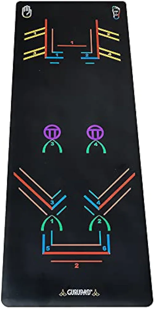 Yoga Mat - Non-Slip Yoga Mat with Alignment Lines Developed for Height Ranges