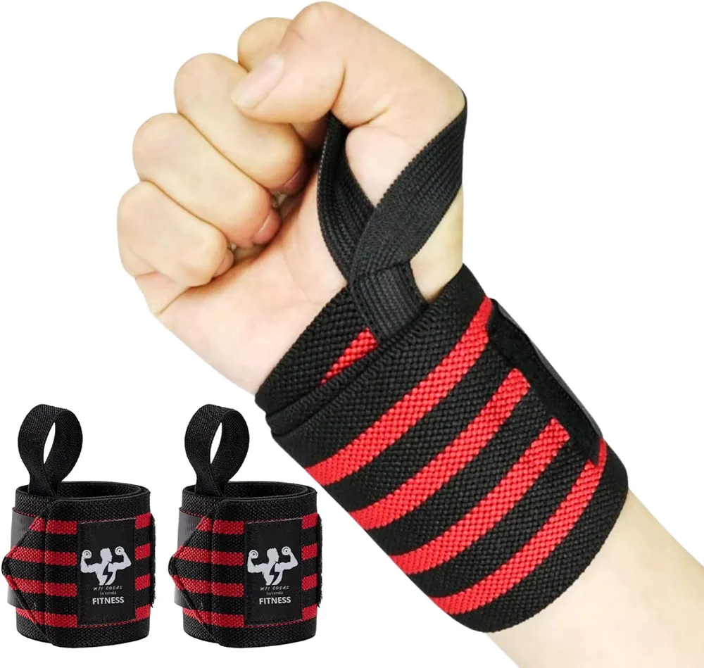 Wrist Brace Lifting Straps with Wrist Wraps Support, Adjustable Wrist Brace for Enhanced Grip and Stability, Ideal for Weightlifting, Gym Training, and Injury Prevention