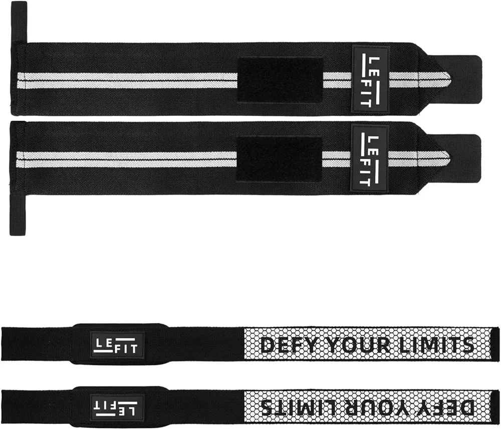 Lifting Wrist Straps for Weightlifting, Bodybuilding, Powerlifting, Strength Training, & Deadlifts Professional Heavy Duty. LEFIT