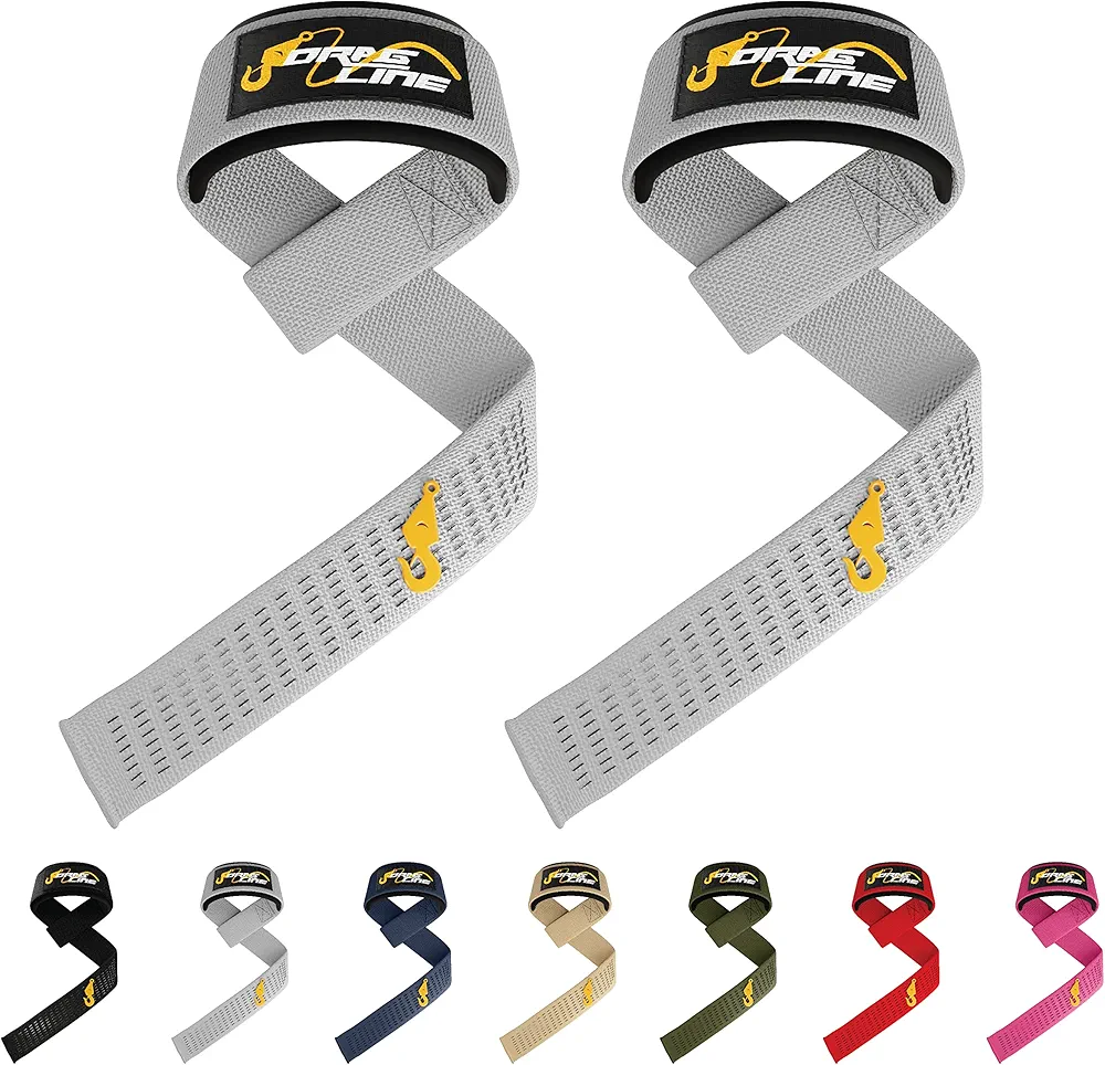 Dragline Lifting Straps, Wrist Straps for Weightliftig, Lifting Straps for Weighlifting, Deadlift Straps with Anti-Skid Silicone Gym Straps Weight Lifting Straps for Men and Women (Grey)