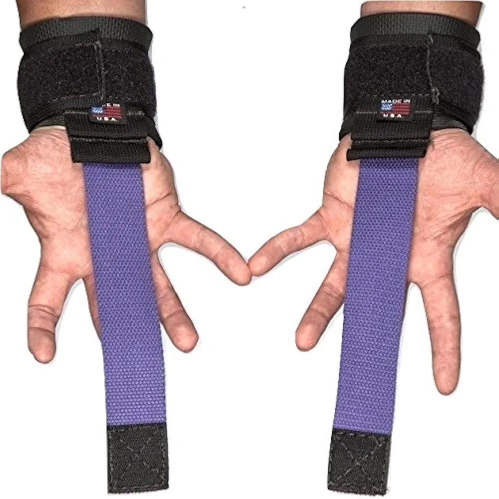 USA MADE! WEIGHT LIFTING STRAPS 650# Pull Rated Won't strangle wrists!