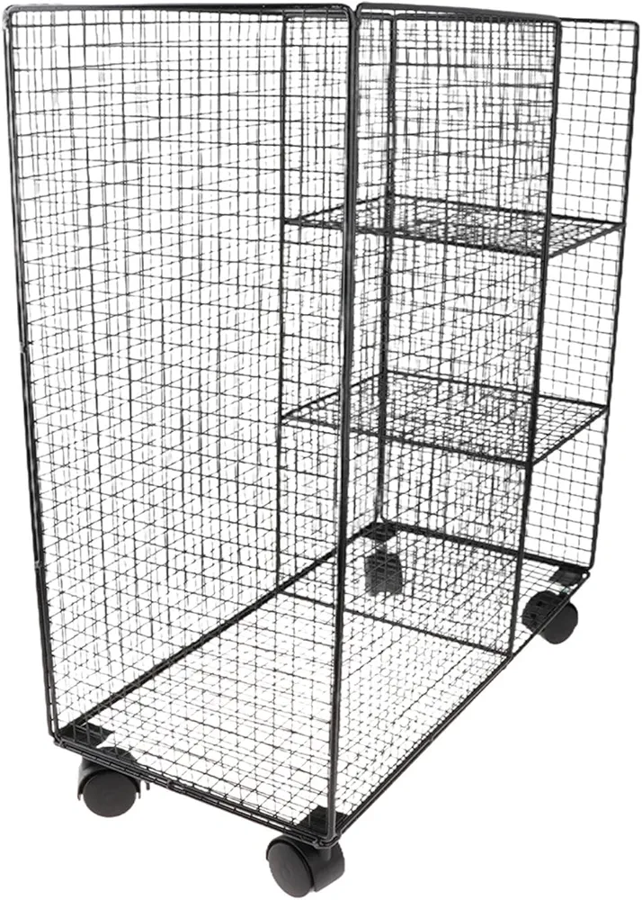 kowaku Rolling Yoga Mat Storage Rack Gym Equipment Holder Wheeled 3 Layer Multifunctional Cart Home Gym Storage Rack for Dumbbells