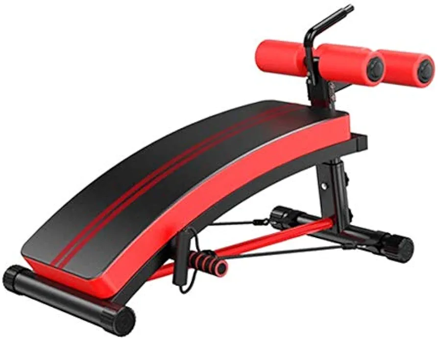 Weight Bench Foldable, Adjustable Sit Up Incline Abs Benchs Strength Training Bench, Decline Bench for Weightlifting and Strength Training,Red