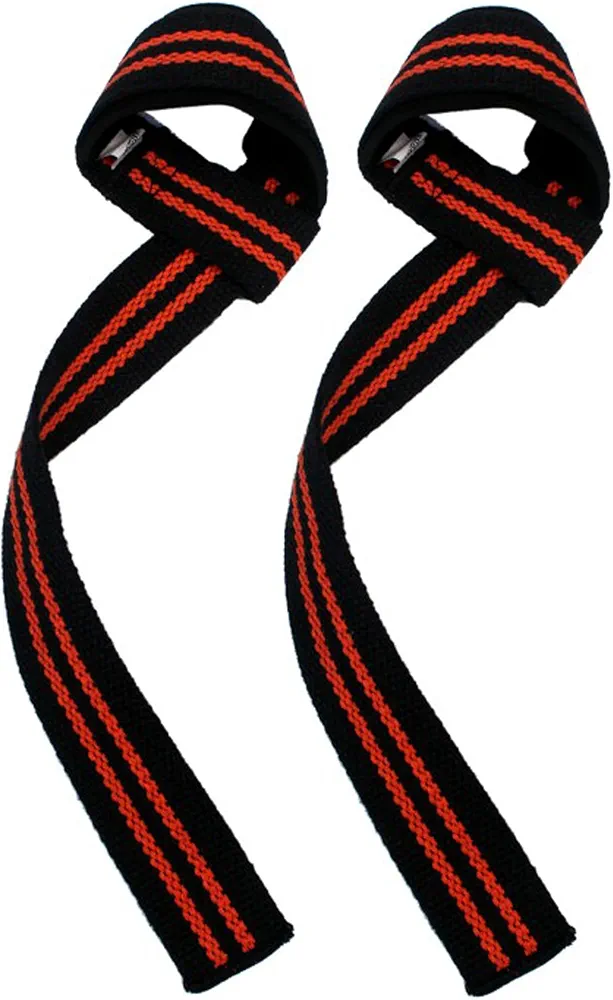 Weight Lifting Bar Straps with Neoprene Grip, Reinforced Stitching, Wrist Support
