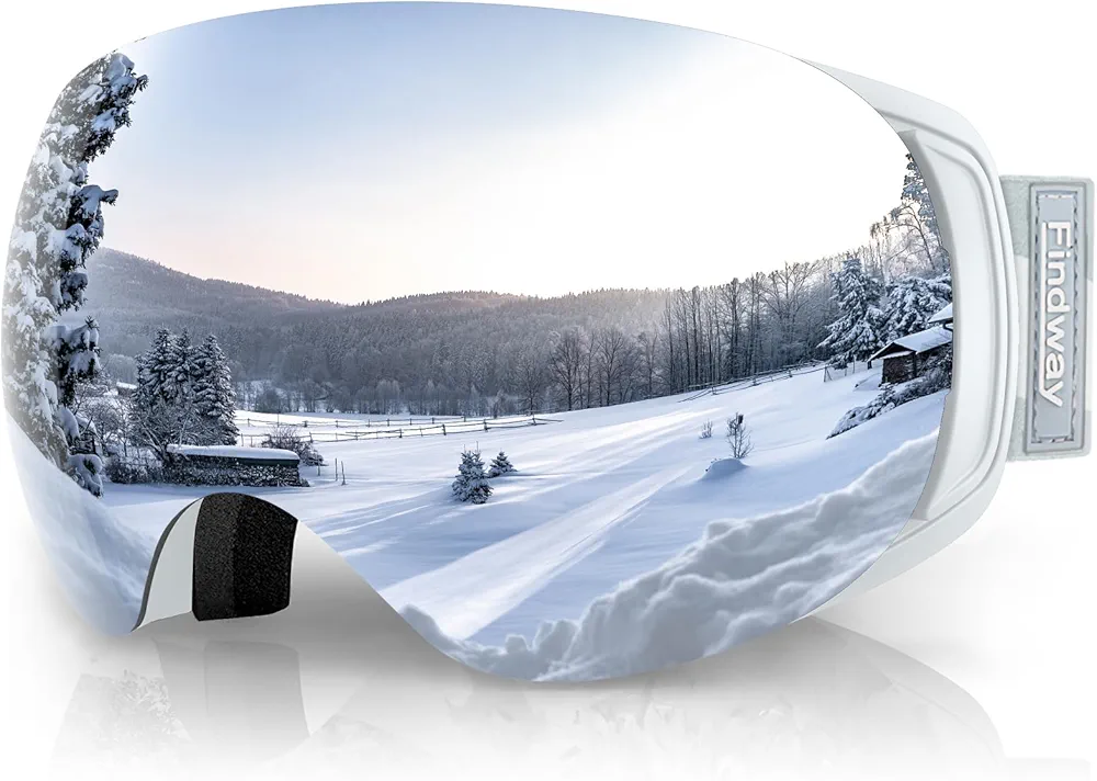 findway Ski Goggles OTG for Women Men Adult Youth-Over Glasses Snow Goggles-Interchangeable Lens,Anti Fog Snowboard Goggles