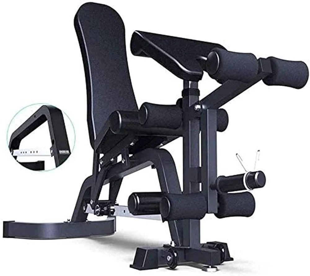 Adjustable Weight Bench Training Fitness Gym Multiuse Dumbbell Bench Commercial Multifunctional Bird Bench Press Bench Supine Board Training Bench Home Fitness Equipment
