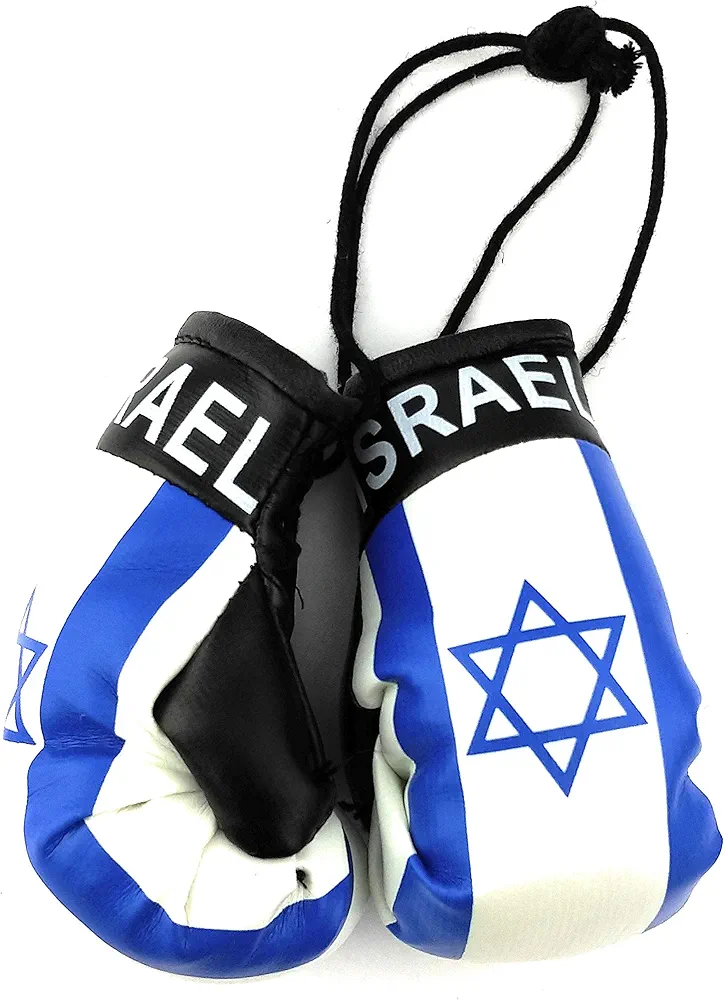 Hanging Car Mirror Mini Boxing Gloves (Israel)
