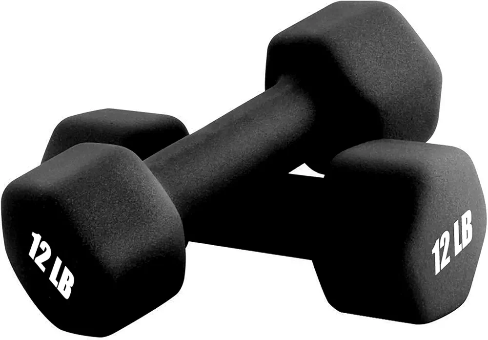 Portzon Weights Dumbbells 10 Colors Options Compatible with Set of 2 Neoprene Dumbbells Set,1-15 LB, Anti-Slip, Anti-roll, Hex Shape for Shoulder,Neck, and Hand Training for Seniors