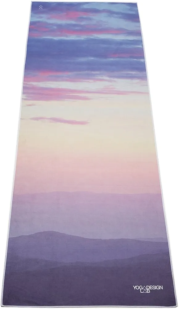Yoga Design LAB | The HOT Yoga Towel | Premium Non Slip Colorful Towel | Designed in Bali | Eco Printed + Quick Dry + Mat Sized | Ideal for Hot Yoga, Bikram, Ashtanga, Sport, Travel! (Breathe,)