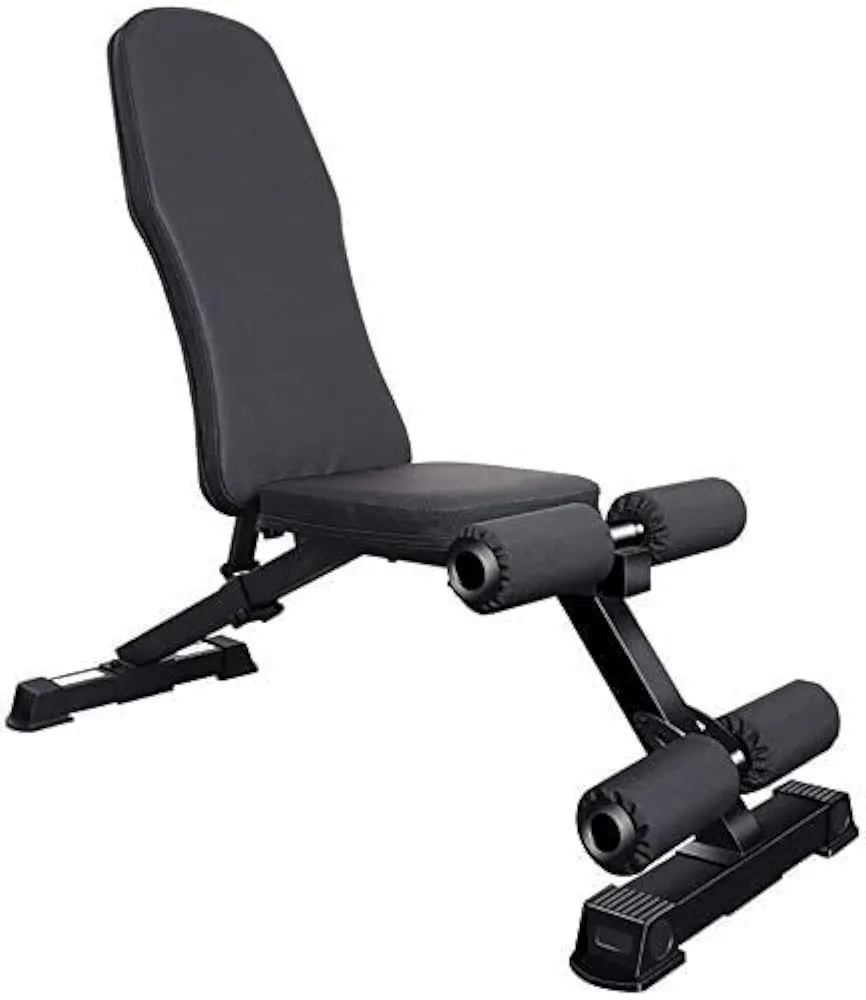 Weight Bench Foldable, Multifunctional Adjustable Press Exercise Gym Bench Sit Up Incline Abs Benchs, for Weightlifting and Strength Training,Black