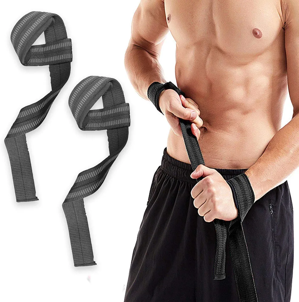 Weightlifting Wrist Straps, Lifting Straps for Men Women Wrist Support Wraps, Soft Bodybuilding Deadlift Straps with Anti-Slip Latex Thread, Workout Straps for Powerlifting