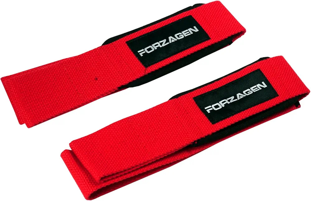 Forzagen Lifting Wrist Straps Padded Neoprene with 18 inch Cotton for Weightlifting, Bodybuilding, Powerlifting, Strength Training, & Deadlifts