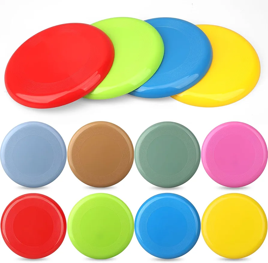 Sand Beach Toys Jumbo Thick 8" Flying Disc Toys For Kids Adults, Avocado Sport Yard Disc Toy Game For Outdoor Beach Accessories Backyard, Lawn, Park Flying Ring Boys Girls Toss and Catch Game(8 PACK)