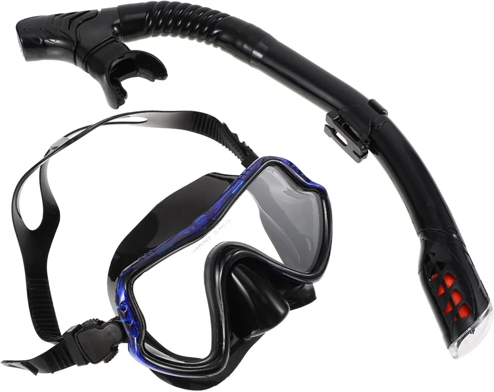 1 Set Diving Glasses Gear Snorkeling Mask for Adults Diving Mask Adult Full Face Snorkel Mask Vests Masks Fog Scuba Goggles Venom Dive Eyeglasses Snorkeling Device Blue
