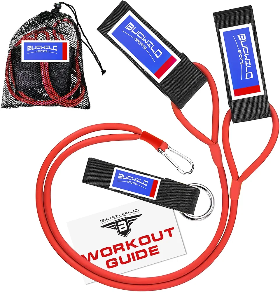 Bucwild Sports Baseball Resistance Bands Youth & Adult Athletes Safely Improve Pitching Throwing Batting & Arm Strength Used by Pitchers Quarterbacks Volleyball Basketball