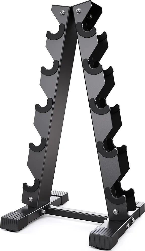 Dumbbell Rack Stand Only, Weight Rack for Dumbbells Compact A-Frame Home Gym Space Saver (480/570/800 LBS Weight Capacity, 2024 New Version)