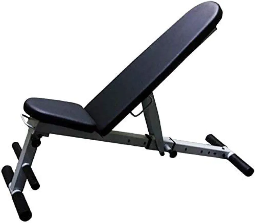 Adjustable Weight Bench Utility Sit Up Bench Multi-Purpose Gym Bench Flat/Incline/Decline Strength Training for Home Gym Black,